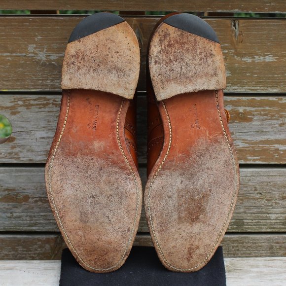Early 90s Church's for Dack's Tan Monk Strap, Men's 10 Wide US, Made in England - Picture 11 of 12